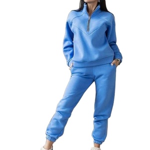 Chándal de entrenamiento de 2 piezas de talla grande para mujer, jersey de manga larga, Sudadera con capucha y pantalones de chándal, conjunto de trajes transpirables para correr - Product Image 1
