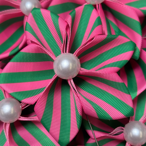 Pink Green Ribbon Stick Lapel <b>Pin</b> Decorative Metal Brooch Fashion Suit Accessory Sorority Inspired <b>Badge</b> for Women Events - Product Image 6
