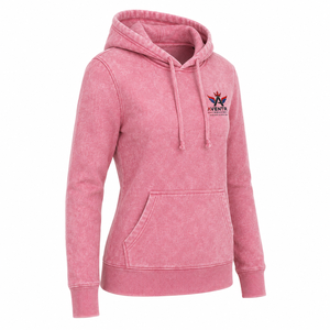 Sweat à capuche décontracté pour femme en molleton doux, délavé à l'acide, finition vintage, coupe décontractée, poche kangourou, confortable - Product Image 4