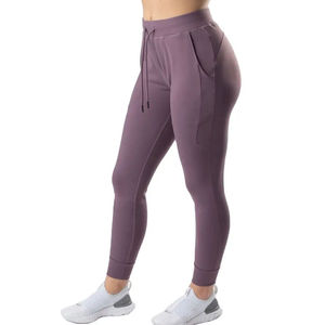 Pantalon de jogging personnalisé en molleton de coton respirant pour femme avec taille élastique, vente chaude, logo personnalisé BY HI - Product Image 4