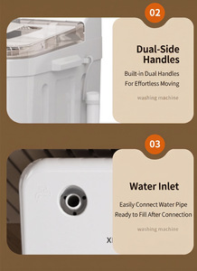 15kg/5kg Semi Automatic Twin Tub <b>Top</b> <b>Load</b> Washer Electric Freestanding Double Cylinder Washing Machine for Home Hotel - Product Image 3