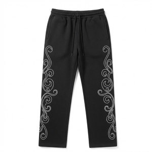 Pantalon slim pour homme avec strass, détails décoratifs en pierre, idéal pour les soirées, événements et tenues décontractées modernes - Product Image 1