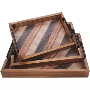 Nouveauté : Plateau de service en bois pour la maison, les aliments, les légumes et les fruits – Différents plateaux décoratifs en bois pour mariage et restaurant - Product Image 4