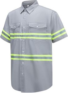 เสื้อโปโล RELICSTAR CARPORATION สีส้มสะท้อนแสงสำหรับทุกเพศ  แถบสะท้อนแสง ชุดทำงาน ยูนิฟอร์ม ผ้าฝ้าย สวมใส่สบาย กันลม - Product Image 3