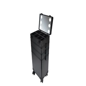 Valigia Trucco in Alluminio 4-in-1 con Manico Intercambiabile NERO - Borse e Valigie per Cosmetici - Product Image 2