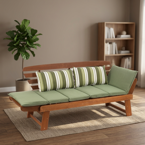 Contemporary Modern Acacia Wood Durable Garden Chair Powder Coated Aluminum Frame Outdoor Farmhouse Outdoor Garden Use Handmade - Product Image 1