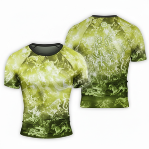 All Over Sublimation Printed Rash Guard <b>Shirt</b> <b>Men's</b> <b>Compression</b> Sports Long Sleeve UV Protection Gym Surf Wear BJJ Wear T <b>Shirt</b> - Product Image 3