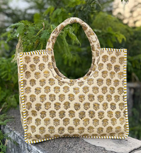 Bolso Redondo Acolchado de Algodón para Mujer, Bolso Circular Ligero y Elegante - Product Image 2