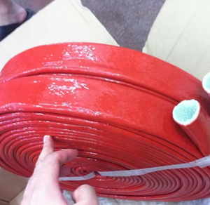 Manchon ignifuge en caoutchouc silicone tressé en fibre de verre - Product Image 4