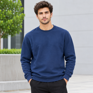 Sweat-shirt pour homme coupe classique, col rond, avec lettrage brodé personnalisé, pour la fabrication et le développement de vêtements - Product Image 6