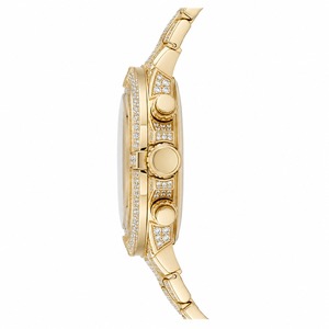 Luxury Women's Yellow Gold <b>Diamond</b> <b>Watch</b> Round Analog Quartz Bracelet - Product Image 4