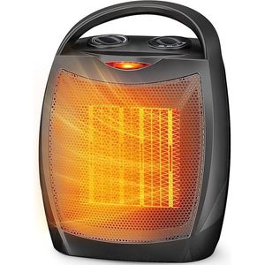 Calentador Eléctrico Portátil de Cerámica de 1500W para Interiores con Termostato, Protección Contra Sobrecalentamiento y Volteo - Product Image 1