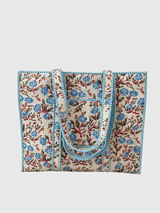 Sac fourre-tout en toile brodé de fleurs bohèmes, ouvert en dessus, pour le shopping toutes saisons - Product Image 3
