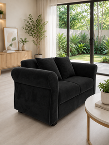 Contemporary 321 Seat Orchid <b>Black</b> <b>for</b> Living Room Hotel Apartment Villa Custom Fabric Eco-Friendly Premium Fabric Manufacturer - Product Image 3