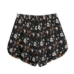 Shorts de Halloween para Mujer, Estampados, Cintura Media, con Cordón, Casuales, Tejidos, Holgados, Transpirables, con Diseño de Dibujos Animados - Product Image 2