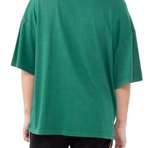 T-shirt surdimensionné 100% coton pour hommes, logo personnalisé, coupe lourde et décontractée, col rond pour un usage quotidien - Product Image 2