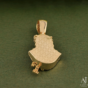 Pendentif visage en moissanite plaqué or rose 18 carats, style hip-hop, serti griffe, taille baguette - Product Image 2