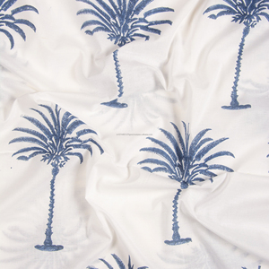 Tela de algodón orgánico Premium impresa diseño de palmera versátil para decoración del hogar accesorios de coche bolsas cortinas artesanías de lencería - Product Image 1