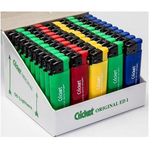 Colored Luxury Plastic Disposable Cricket <b>Lighter</b> Portable & Eco-Friendly 50 Pieces Per Tray - Product Image 6