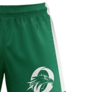 Pantalones Cortos de Lacrosse Unisex Verdes y Blancos, de Poliéster, Ajuste Atlético, Ropa Deportiva, Uniforme de Equipo, Ropa para Entrenamiento y Juego - Product Image 4