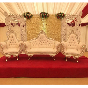 Hermoso Juego de Sofás para Bodas Musulmanas, Elegante Juego de Sofás para Bodas Musulmanas, Muebles de Madera Tallada con Estilo, Fabricante de California - Product Image 1