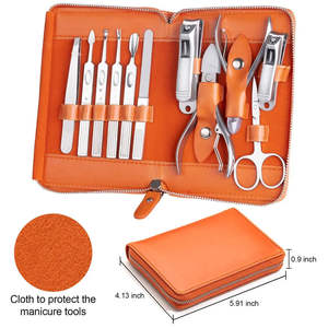 Juego profesional de manicura y pedicura de 18 piezas, kit de cortaúñas de acero inoxidable para mujer, herramientas de cuidado personal para viajes, lo más popular. - Product Image 2