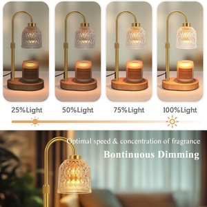 LANJO Candle Warmer Lamp Adjustable Height With Timer <b>Dimmer</b> Wax Melt Night Light Gift candle warmer lamp uk plug - Product Image 5