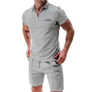 Conjunto de Camiseta y Pantalones Cortos de Algodón 100% para Hombre, Personalizados con Serigrafía de Alta Calidad, Talla Grande, 2 Piezas - Product Image 1