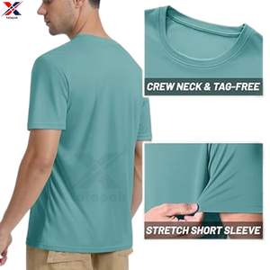 T-shirt homme col rond basique de qualité export, impression numérique, couleur unie, vierge, 240 grammes, tricot doux, 100% coton, coupe ample - Product Image 6