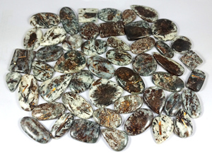 Anillo de Cabujón de Astrophyllita Natural, Piedras Preciosas Mixtas Ovaladas, Redondas, en Forma de Pera y Cuadradas, en Plata de Ley 925 - Product Image 5