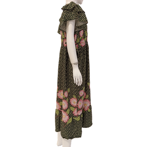 Robe à manches bouffantes pour femmes, robe kimono à col en V par Chrysanta. - Product Image 3