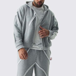 Chándal Azul con Capucha para Hombre, 100% Algodón, Manga Larga, Casual, OEM, Corte Regular, Transpirable, Ecológico, Secado Rápido, Logotipo Impreso, Primavera - Product Image 5