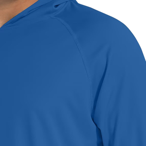 Sweat-shirt à capuche bleu pour homme grande taille Custom Gym, manches longues, 100 % polyester French Terry, respirant, décontracté, pour l'été - Product Image 2