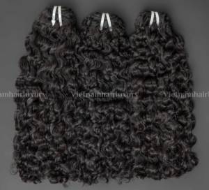 Ocean and Deep Ocen Eurasian Curly With Remy Virgin Hair Extensión de cabello crudo Cabello natural Trama única - Product Image 3