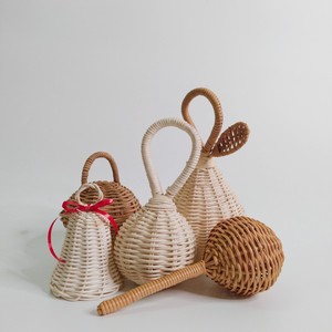 Sonajero de ratán bohemio hecho a mano para bebé, seguridad de Vietnam para bebé Montessori, juguete sensorial, sonajero tejido - Product Image 1
