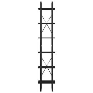 6-Tier <b>Black</b> Engineered Wood <b>Bookcase</b> 15.7\"x11.8\"x82.7\" Bookshelf with 6 Levels for Storage - Product Image 5