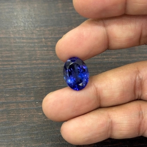 Tanzanite naturelle ovale bleue, pierre précieuse 15.91x11.86x7.88mm 10.97CT, certifiée GSI, qualité AAAA, pierre brute chauffée de Tanzanie - Product Image 3