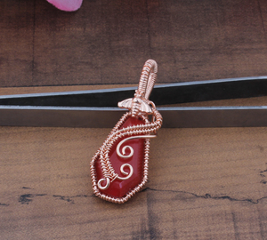 Vintage <b>Sterling</b> <b>Silver</b> Platinum Plated Zircon Coffin Pendant <b>Wire</b> Wrapped Jewelry Wholesale Gothic Healing Spooky Gemstone - Product Image 2