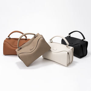 Wholesale Customizable High Quality Single <b>Strap</b> Genuine Leather Ladies <b>Shoulder</b> Crossbody Tote Bags Open Zipper Closure - Product Image 2