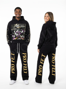 Ensemble de survêtement décontracté en coton épais avec design graphique imprimé, comprenant un sweat à capuche et un pantalon de jogging, style streetwear tendance - Product Image 3