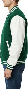 Veste Letterman classique Heritage pour Campus Elite, col montant, logo frontal, hiver - Product Image 3