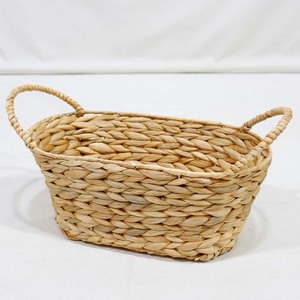 Natural Rattan Picnic <b>Storage</b> <b>Basket</b> <b>Rectangle</b> With Handles Rustic Multi-Purpose Organizer - Product Image 2