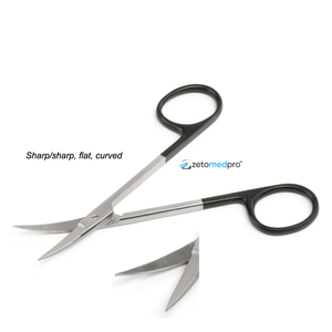 กรรไกรผ่าตัด SuperCut Iris Fine ผลิตจากเหล็กกล้าไร้สนิมคุณภาพสูง ด้ามโค้งคมสำหรับงานจักษุ - Product Image 1