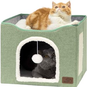 บ้านแมวแบบ 2-in-1 รูปทรงลูกบาศก์ - Product Image 2