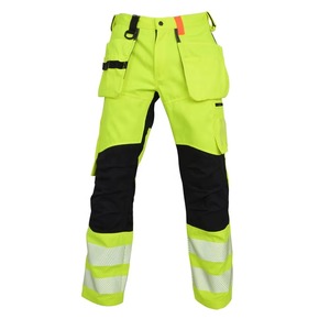Hi Vis <b>Work</b> Pants Reflective Multi Pocket Safety Trousers For <b>Construction</b> And Industrial Workwear Durable Design - Product Image 1