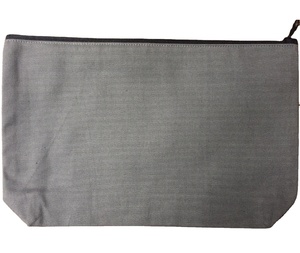 Bolsa pequeña de lona de algodón multiusos con logotipo personalizado OEM, bolsa con cremallera, tela lavable, maquillaje, compras, promoción manejada con letras - Product Image 1