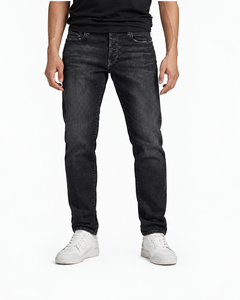 Jeans de Pierna Recta para Hombre, Tallas Grandes, Transpirables, Elásticos, Lavado Medio, Estampados, Casuales, Estilo Urbano, Venta al Por Mayor - Product Image 6