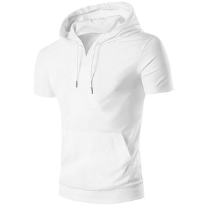 High Quality Short Sleeve Hoodies OEM ODM Custom Design Cotton Hooded Sweatshirt for <b>Men</b> Women Hoodies Wholesale Manufacturers - Product Image 5