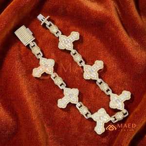 14K Gold Plated Bone Link Bracelet <b>Iced</b> <b>Out</b> Luxury <b>Chain</b> Bracelet Fine <b>Chain</b> Link Bracelets for Women Men - Product Image 6