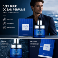 Deold Deep Blue Ocean OEM Étiquette personnalisée Vente en gros 85ml Parfum pour homme boisé marin EDP